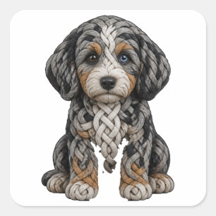 Adesivo Quadrado Celtic Knot Merle Aussiedoodle