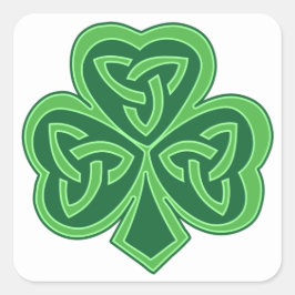 Adesivo Quadrado Celtic Knot Shamrock