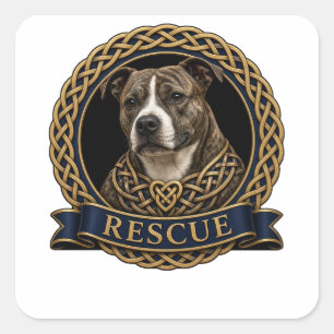 Adesivo Quadrado Celtic Knot Staffy
