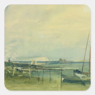 Adesivo Quadrado Cena da costa de Joseph Mallord William Turner