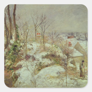Adesivo Quadrado Cena da neve
