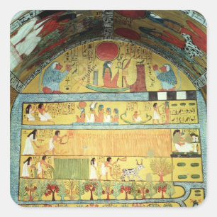 Adesivo Quadrado Cena de Colheita no Muro Leste