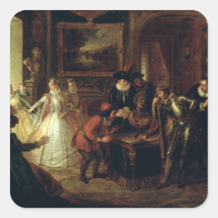 Adesivo Quadrado Cena 'de Don Quixote de la Mancha'