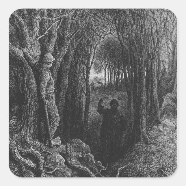 Adesivo Quadrado Cena de "O Rimo do Mariner Antigo" 2 (Frente)