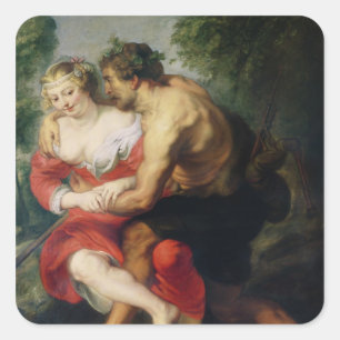 Adesivo Quadrado Cena do Amor ou A Conversa Galante