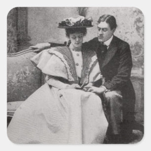 Adesivo Quadrado Cena do desempenho da Importância de Ser