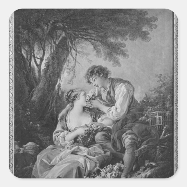 Adesivo Quadrado Cena Pastoral (Frente)