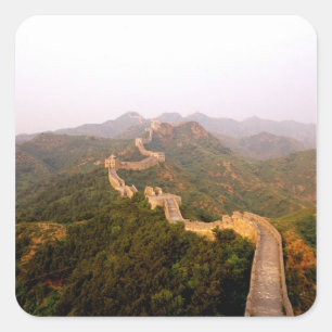 Adesivo Quadrado Cenário colorido na Grande Muralha da China em
