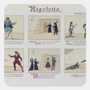Adesivo Quadrado Cenas da ópera 'Rigoletto