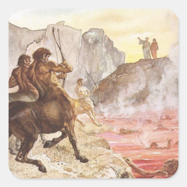 Adesivo Quadrado Centaur Archers-Inferno Square Sticker (Frente)