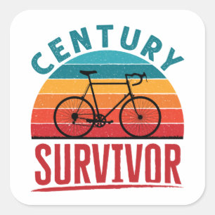 Adesivo Quadrado Century Survivor 100 Miles Club
