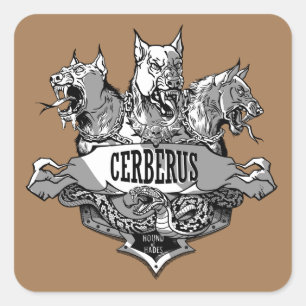 Adesivo Quadrado Cerberus e Cobra