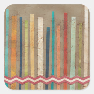 Adesivo Quadrado Cercas de papel II para cima