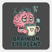 Cérebro em 1 Porcento de Café Cérebro Cansado Dive