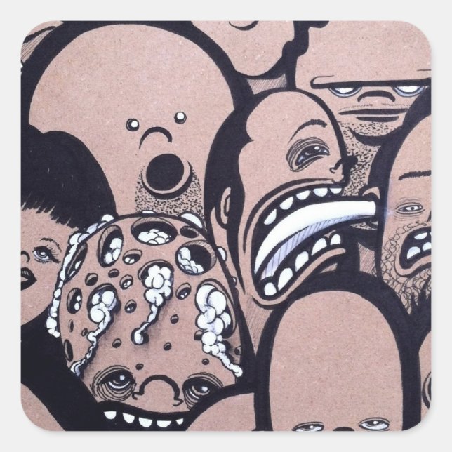 ADESIVO QUADRADO CÉREBROS! (Frente)