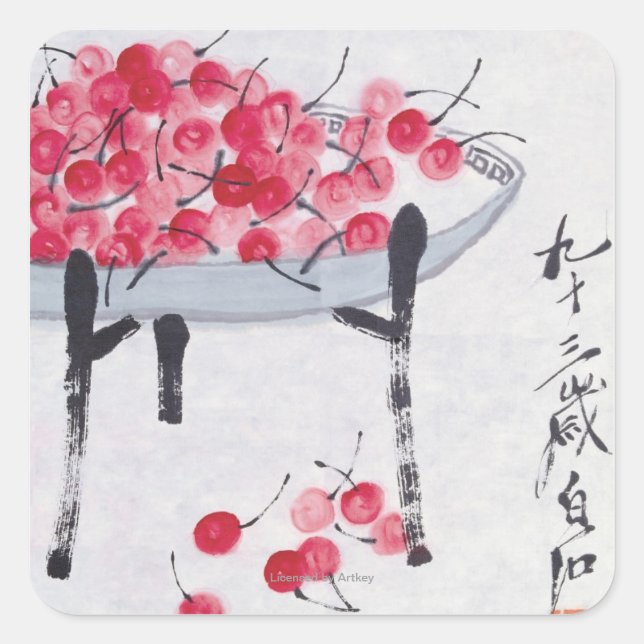 Adesivo Quadrado Cerejas (Frente)