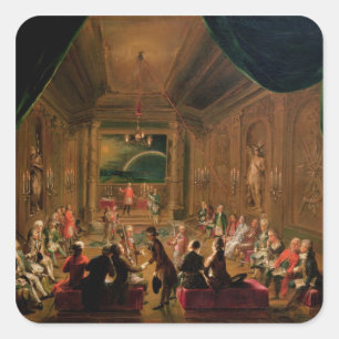 Adesivo Quadrado Cerimónia da iniciação em um maçónico vienens