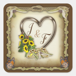 Adesivo Quadrado Cerimônia de manipulação - Casando