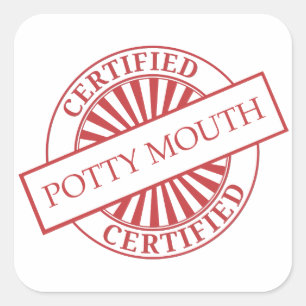 Adesivo Quadrado Certificado - BOCA do POTTY