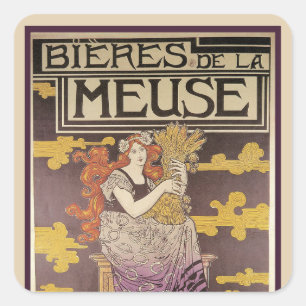 Adesivo Quadrado Cerveja Biere de la Meuse por Marc Auguste Bastard