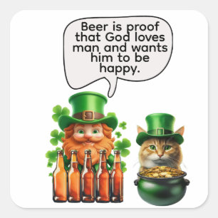 Adesivo Quadrado Cerveja é a prova de que Deus ama o homem