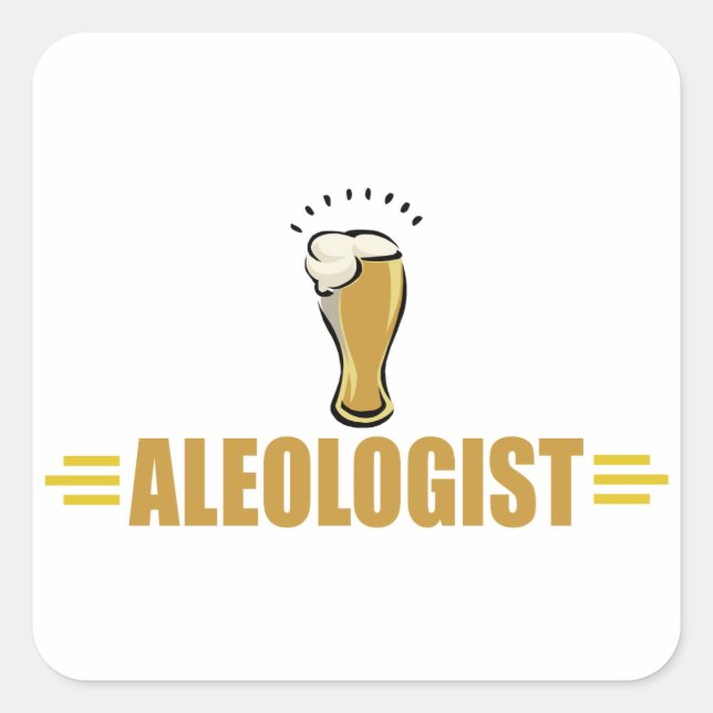 Adesivo Quadrado Cerveja Engraçada (Frente)