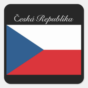 Adesivo Quadrado Česká republika vlajka