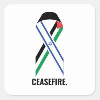 Cessar-Fogo Israel e Palestina bandeiras de fita b