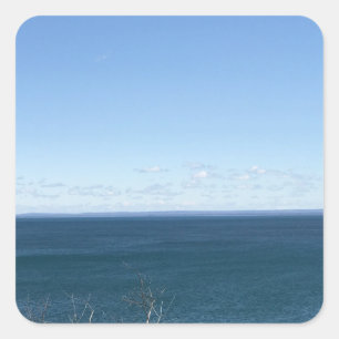 Adesivo Quadrado Céu Azul sobre Lago Superior  