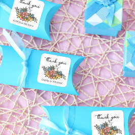 Adesivo Quadrado Chá de Bebê de Páscoa Obrigado