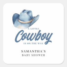 Chá de Bebê do Pequeno Cowboy Blue Western Boy