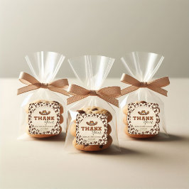 Adesivo Quadrado Chá de Bebê do Pequeno Cowboy do Oeste