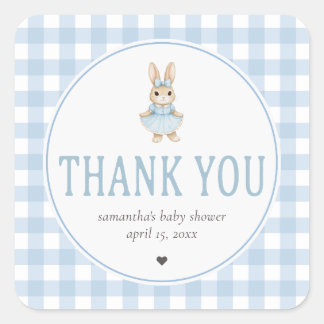Adesivo Quadrado Chá de Bebê do Somebunny