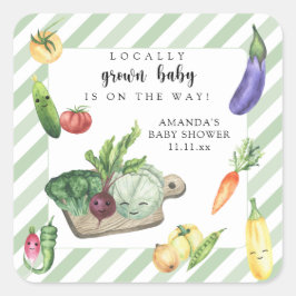 Adesivo Quadrado Chá de fraldas De Mercado Para Criadores De Bebês