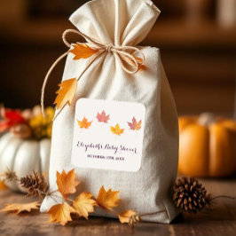 Adesivo Quadrado Chá de fraldas de queda das folhas do mapeamento