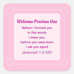 Adesivo Quadrado Chá de fraldas de Rosas claro simples e giras