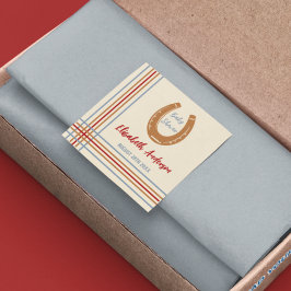 Adesivo Quadrado Chá de fraldas russo de ferradura ocidental