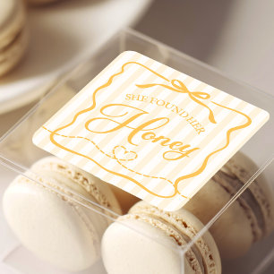 Adesivo Quadrado Chá de Noiva com Mel 