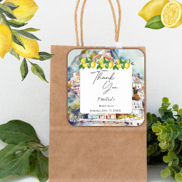 Adesivo Quadrado Chá de Noiva de Verão Italiano La Dolce Vita