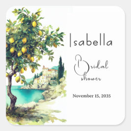 Adesivo Quadrado Chá de Noiva Italiano La Dolce Vita