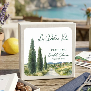 Adesivo Quadrado Chá de Noiva La Dolce Vita Vista Italiana