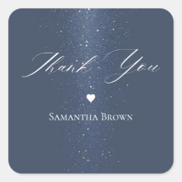 Adesivo Quadrado Chá de Noiva Luas Estrelas e Luzinhas