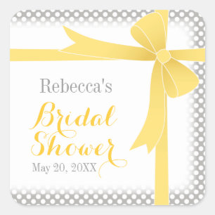 Adesivo Quadrado Chá de panela amarelo dos pontos do arco & do