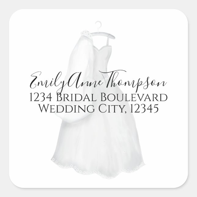 Adesivo Quadrado Chá de panela - Casamento vintage elegante - palha (Frente)