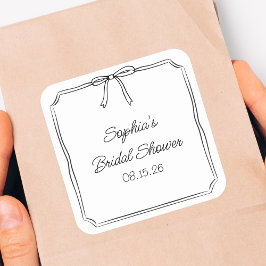 Adesivo Quadrado Chá de panela de Gota de Arco de Colete Elegante