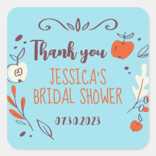 Adesivo Quadrado Chá de panela de queda da porta de coroa do outono