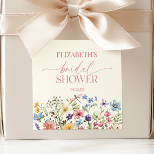 Adesivo Quadrado Chá de panela Floral de Flor Selvagem