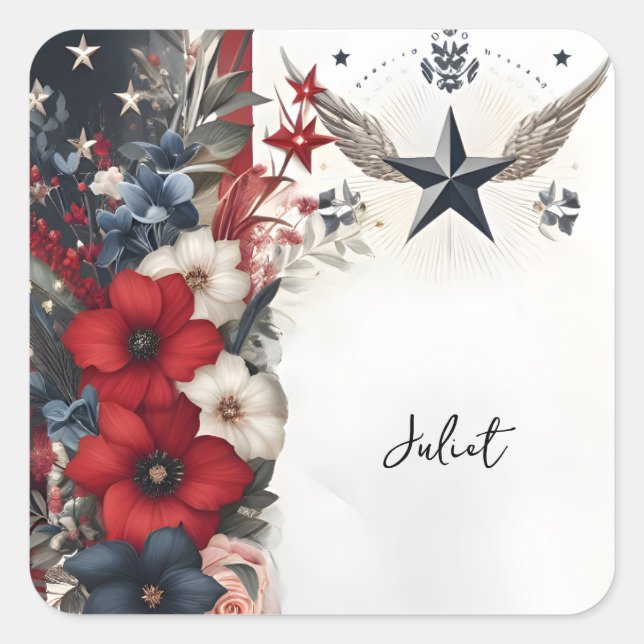 Adesivo Quadrado Chá de panela Militar Tático da Guerra do Exército (Frente)