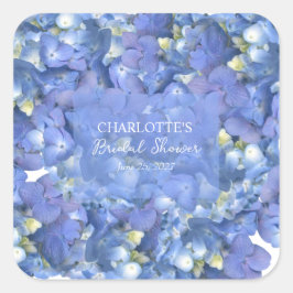 Adesivo Quadrado Chá de panela Personalizado de Blooms de Hydrangea