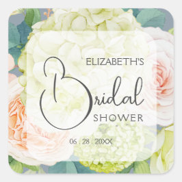 Adesivo Quadrado Chá de panela Romântico das Flores do Jardim